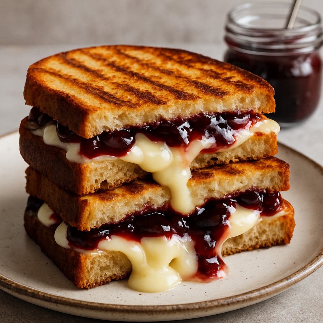 Brie & Cherry Jam Grilled Cheese