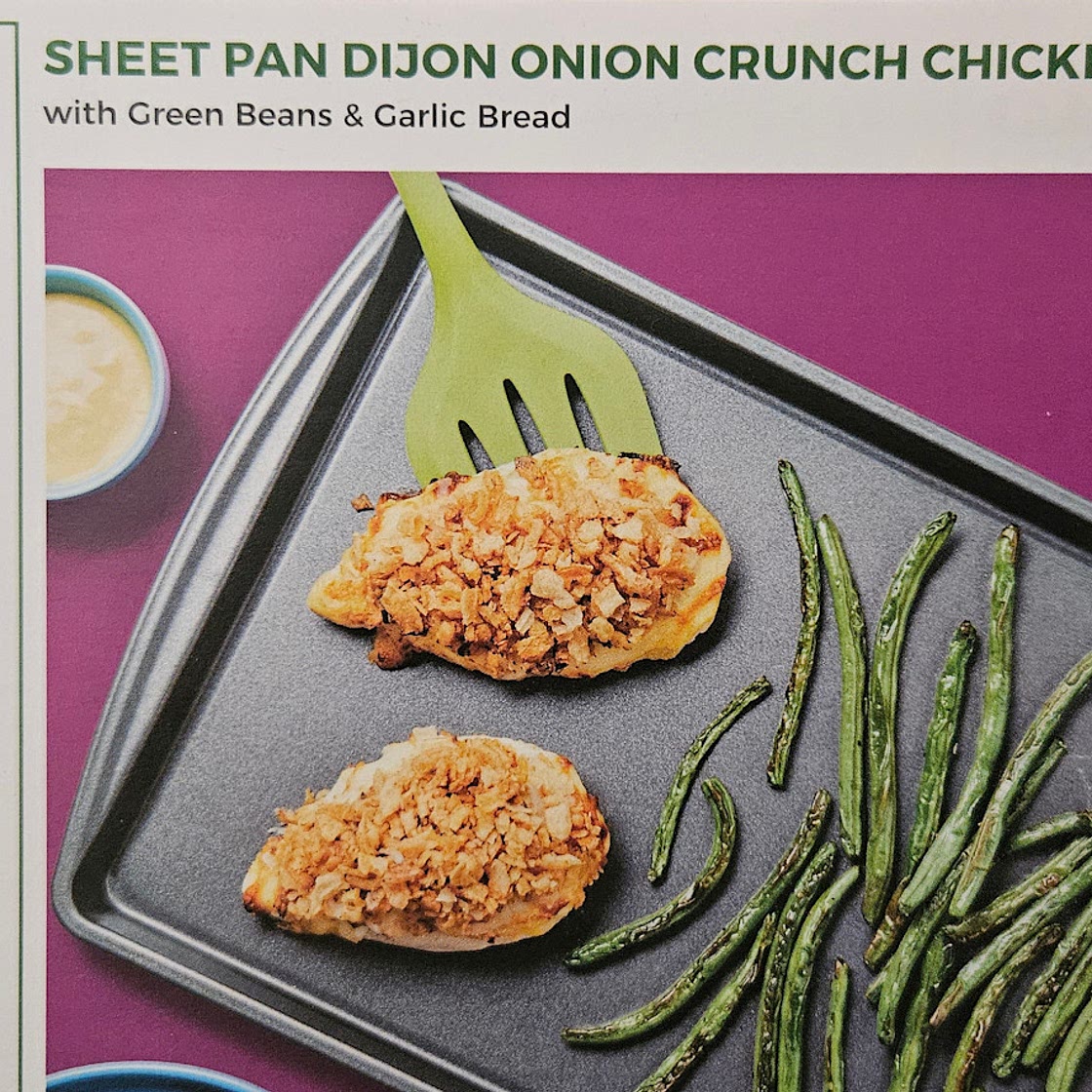 Hello Fresh - sheet pan dijon onion crunch chicken