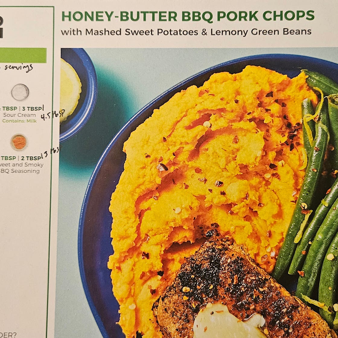 Hello Fresh - Honey butter BBQ pork chops