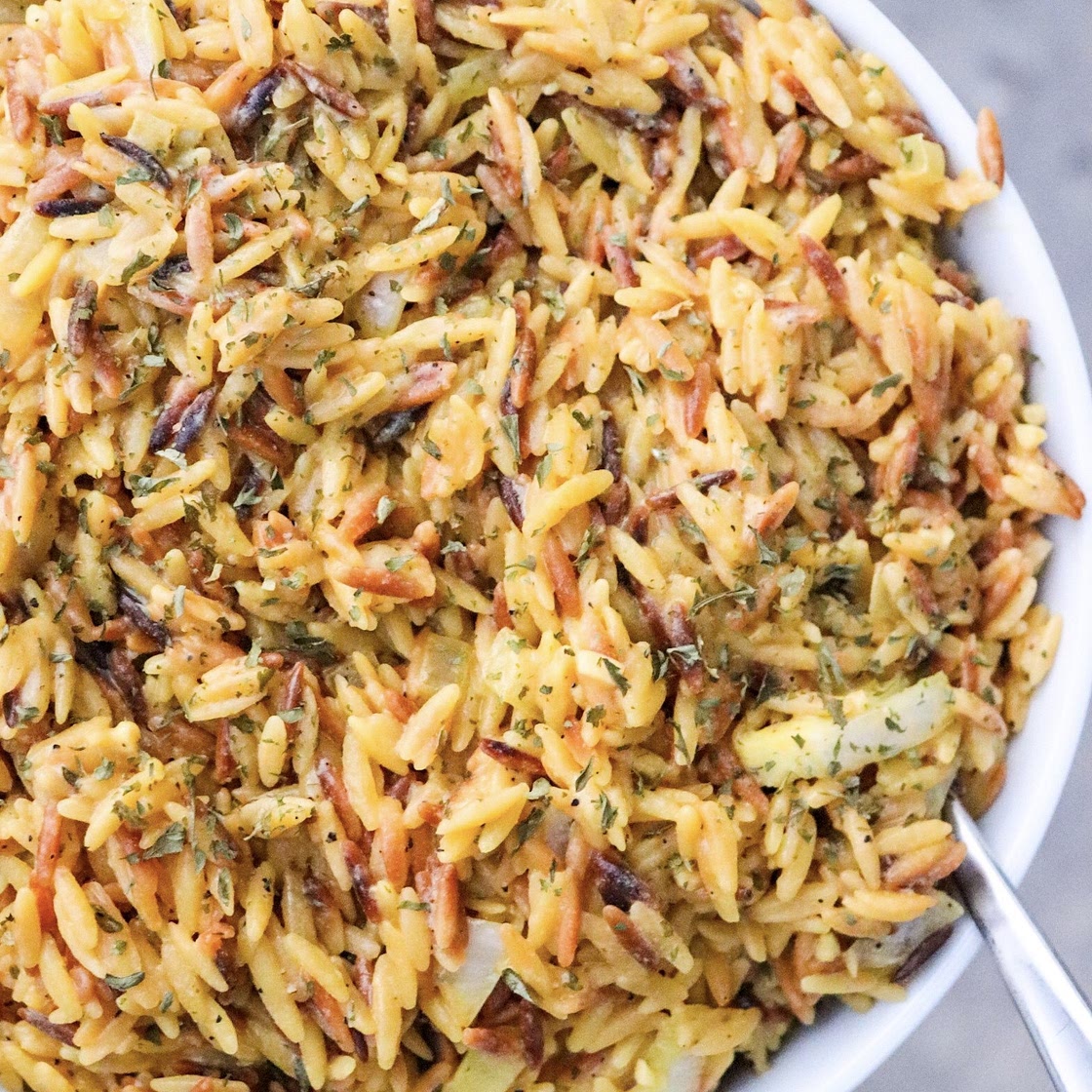 Creamy Garlic Orzo