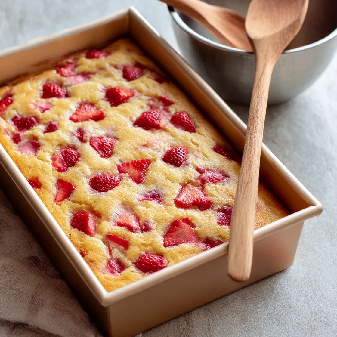 Easy One Bowl Strawberry Cake Recipe