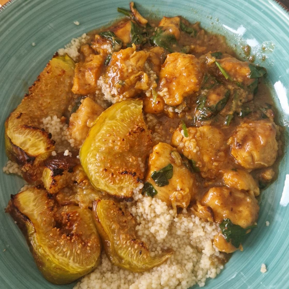 Pressure cooker chicken and fig tagine