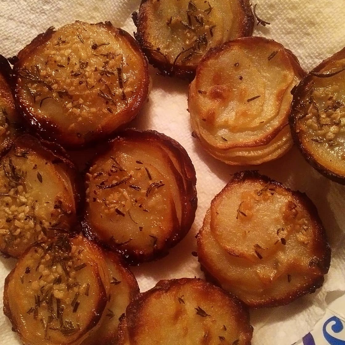 Garlic Herb Muffin Pan Potato Galette Recipe
