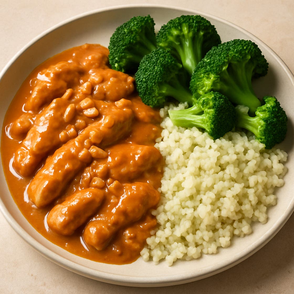 Thai peanut crockpot chicken