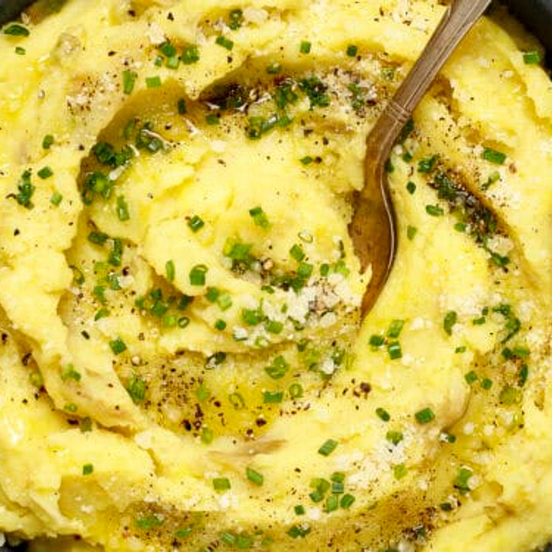 Parmesan Mashed Potatoes with Olive Oil