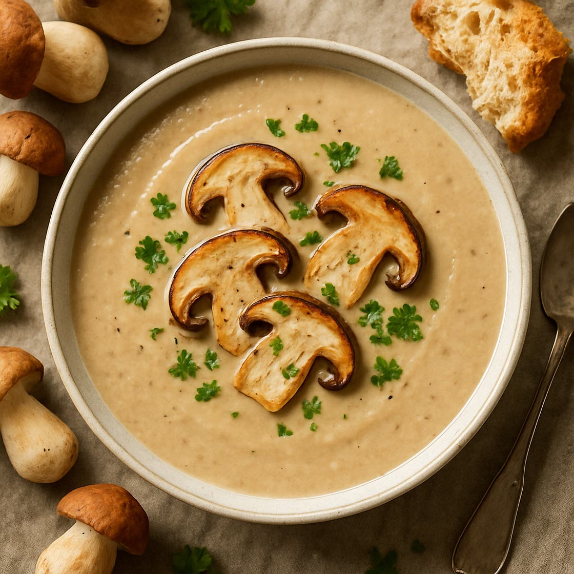 Cremige Steinpilzsuppe
