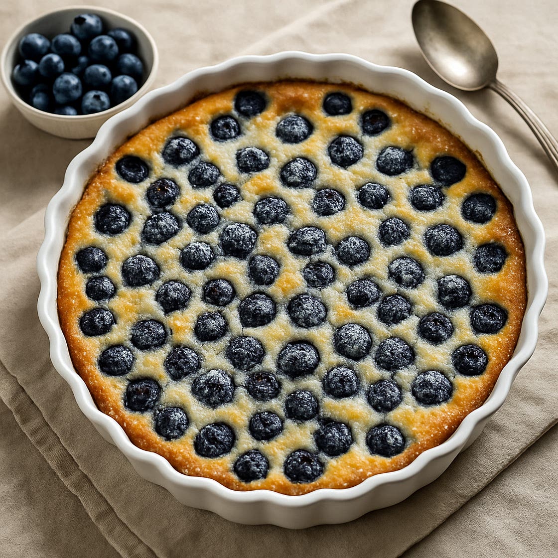 Clafoutis mit Blaubeeren