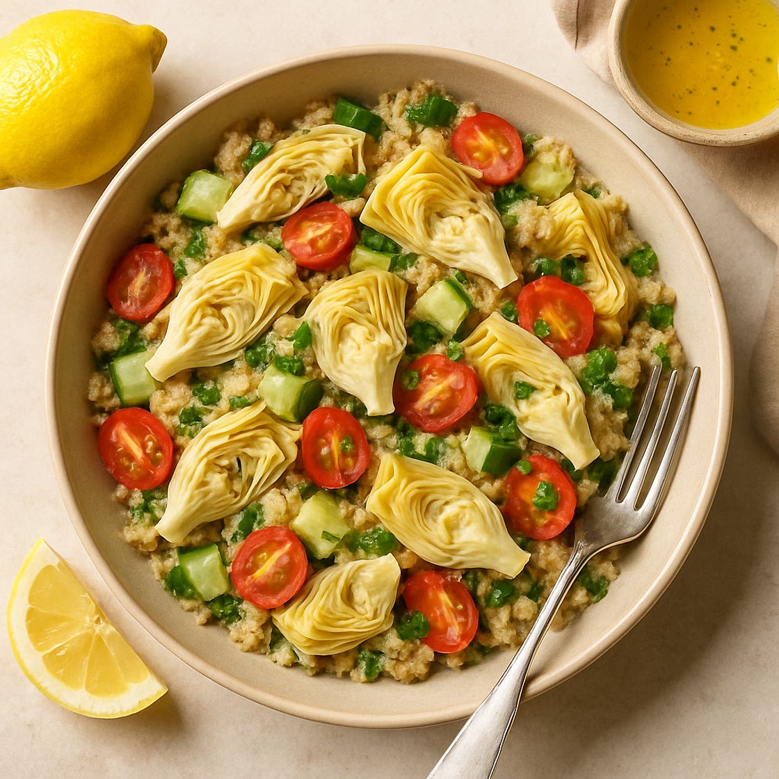 Quinoa-Salat mit Artischoken & Zitronen Dressing