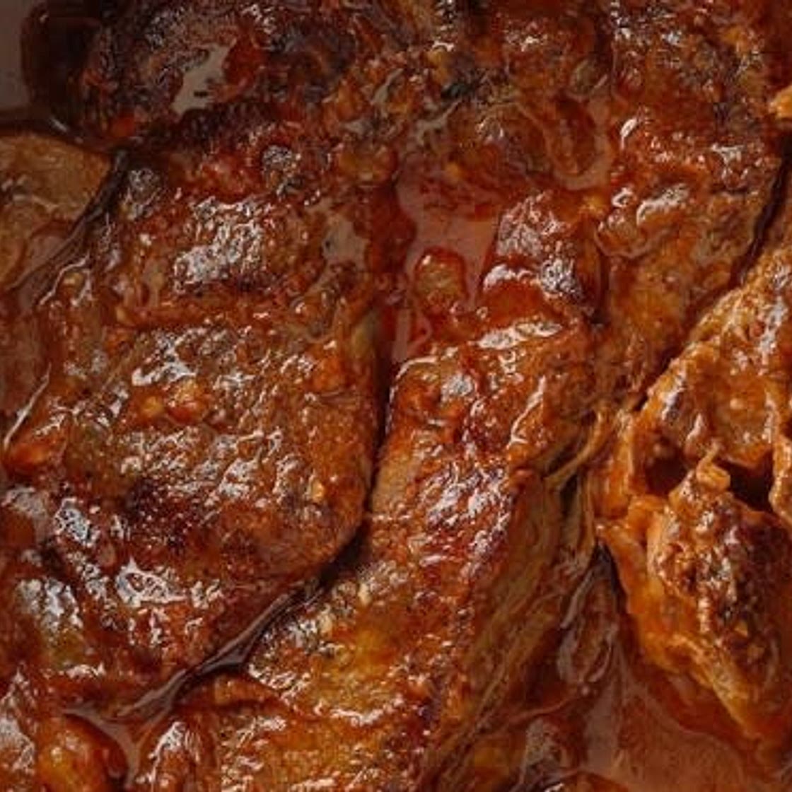 Keto Tomato-Braised Pot Roast with "Potatoes"