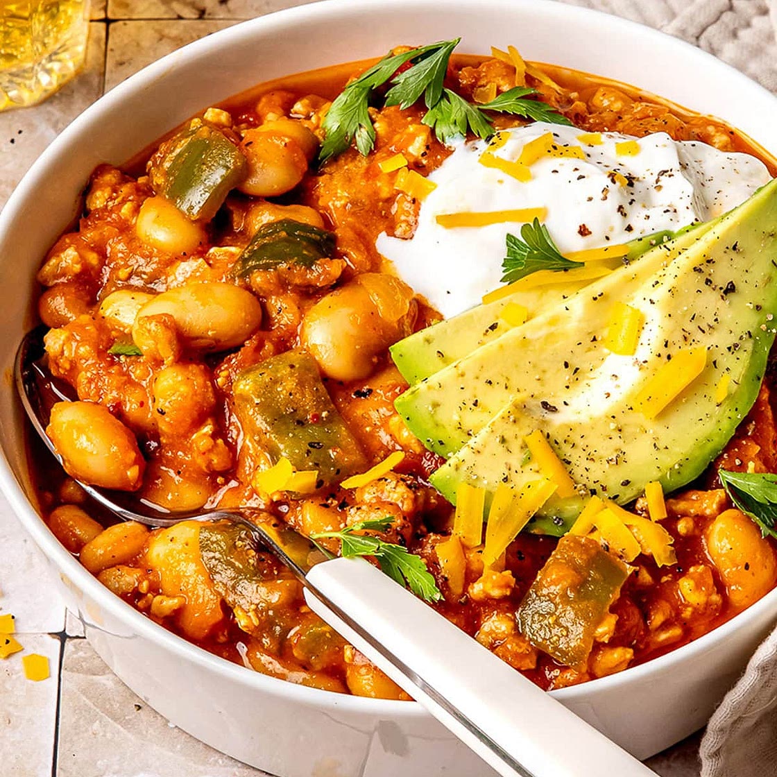 White Bean Pumpkin Turkey Chili