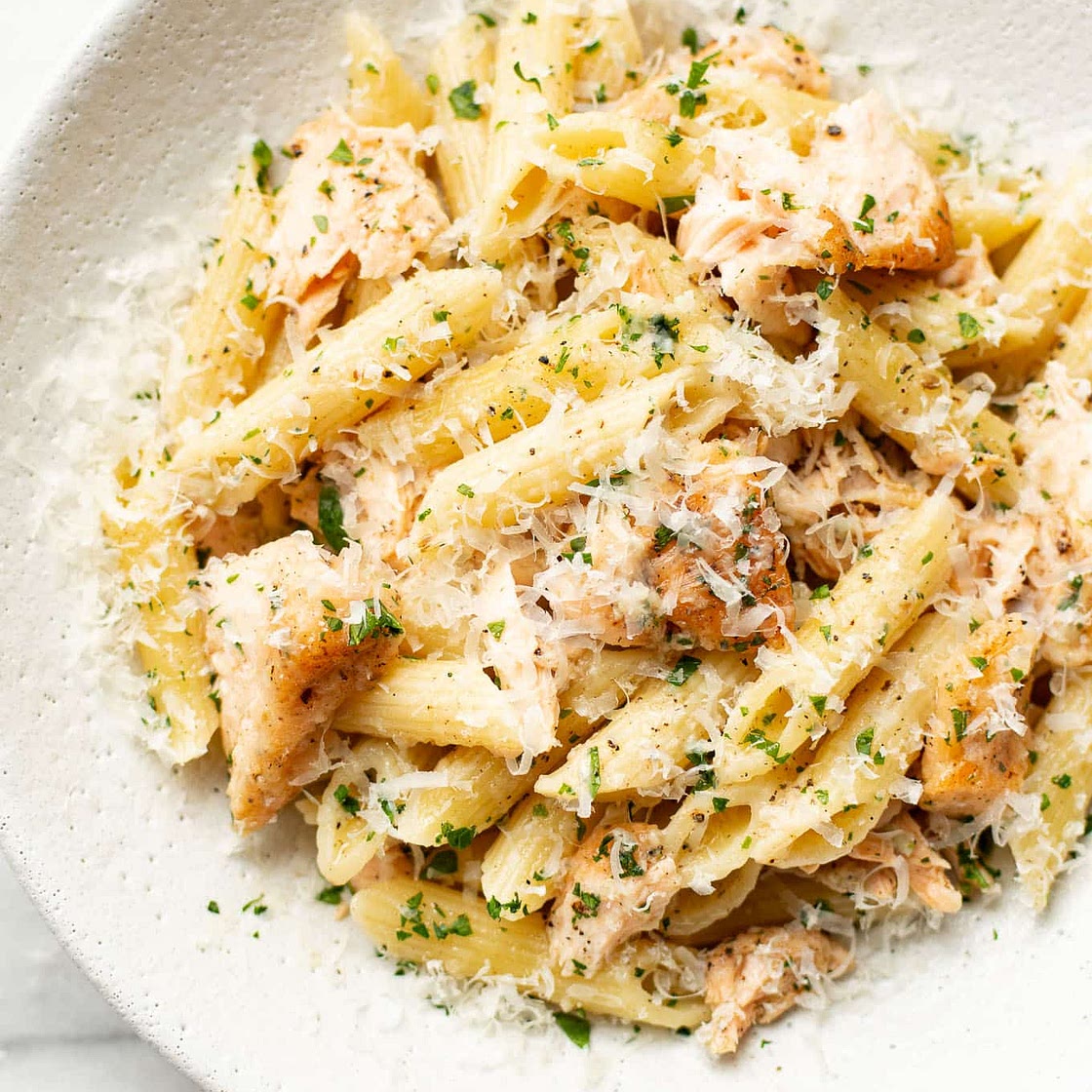 Garlic Butter Salmon Pasta