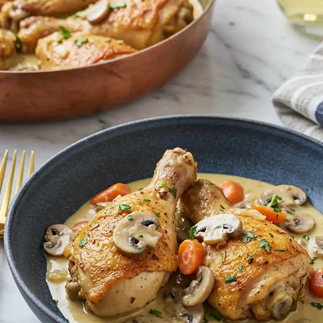 Fricassée de poulet facile et rapide