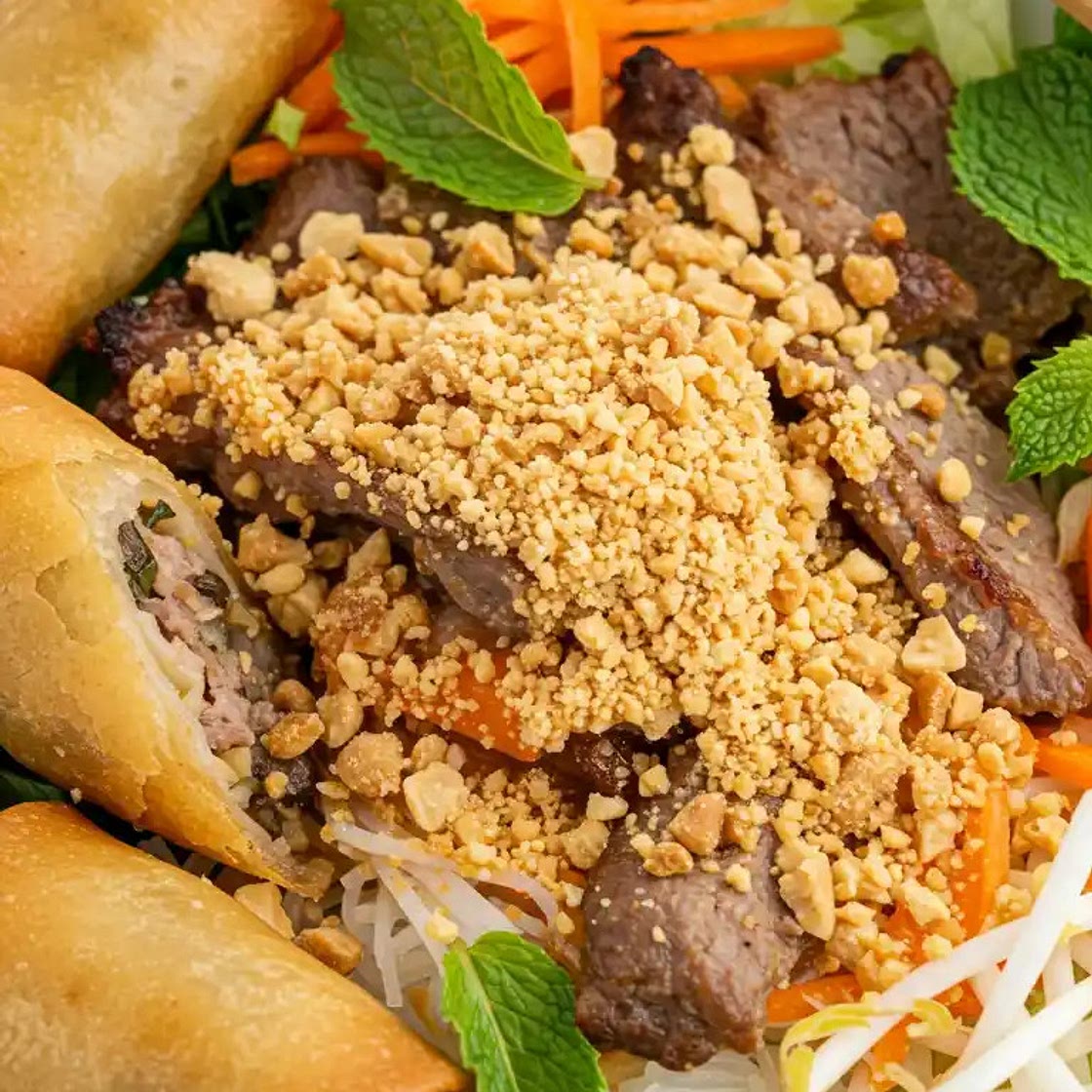 Bo bun au poulet (salade asiatique)