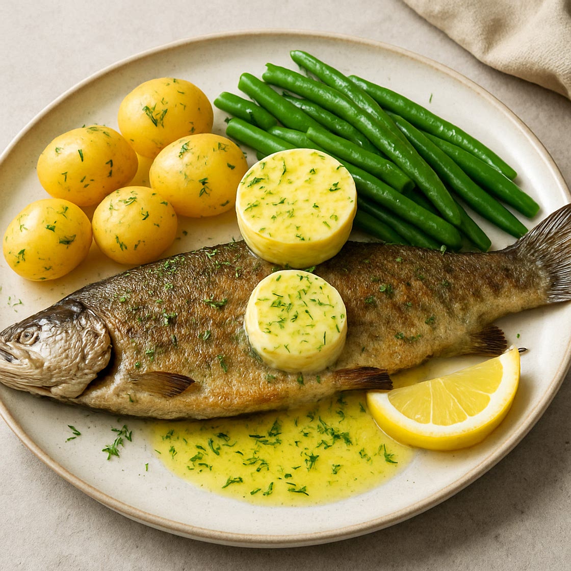 Forelle mit Zitronen-Dill-Butter