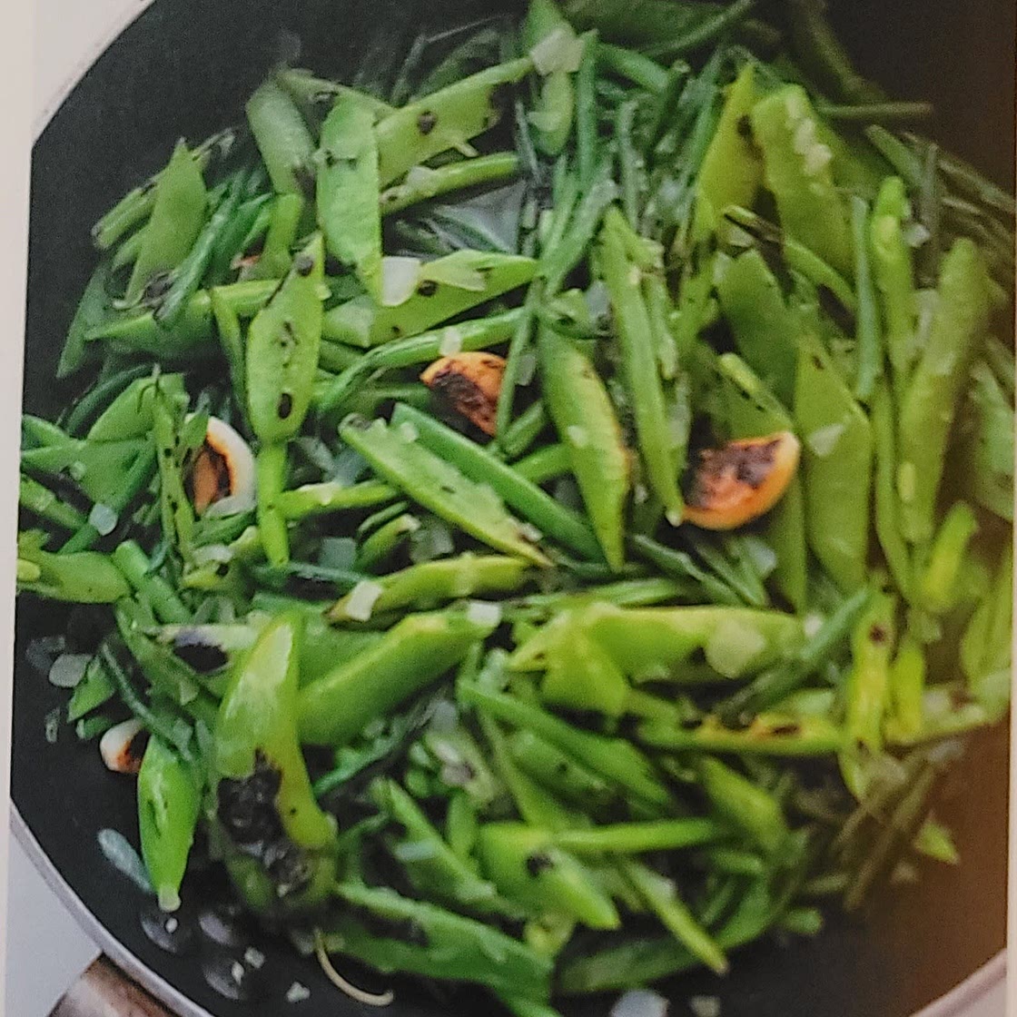 Slow Cooked Charred Green Beans