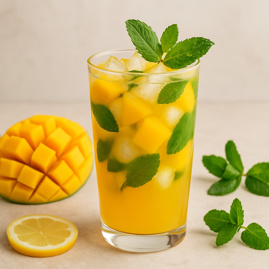 Mango-Minze Limonade