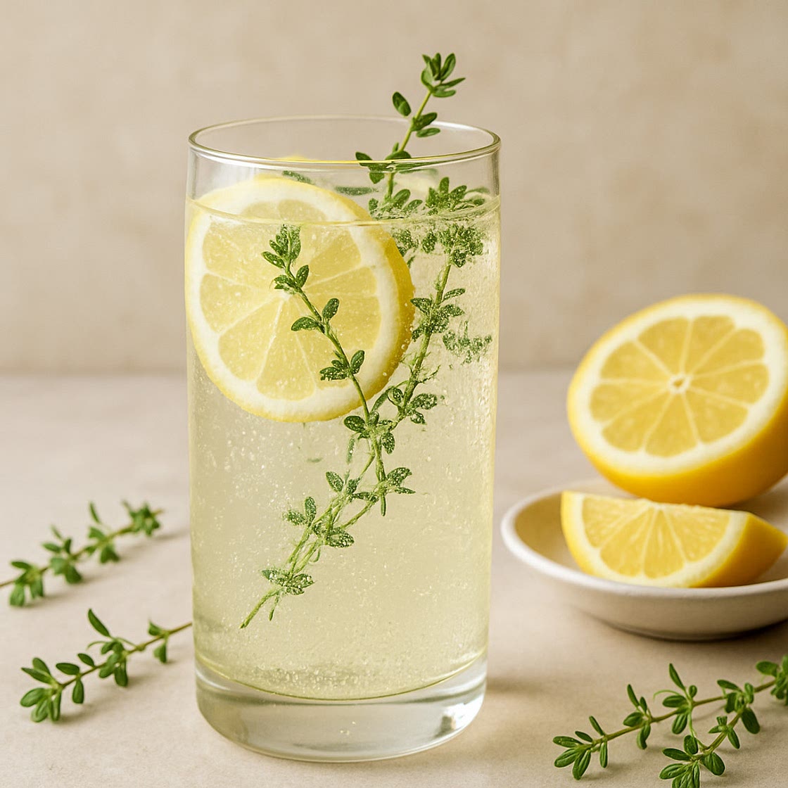Zitronen-Thymian Sprudel