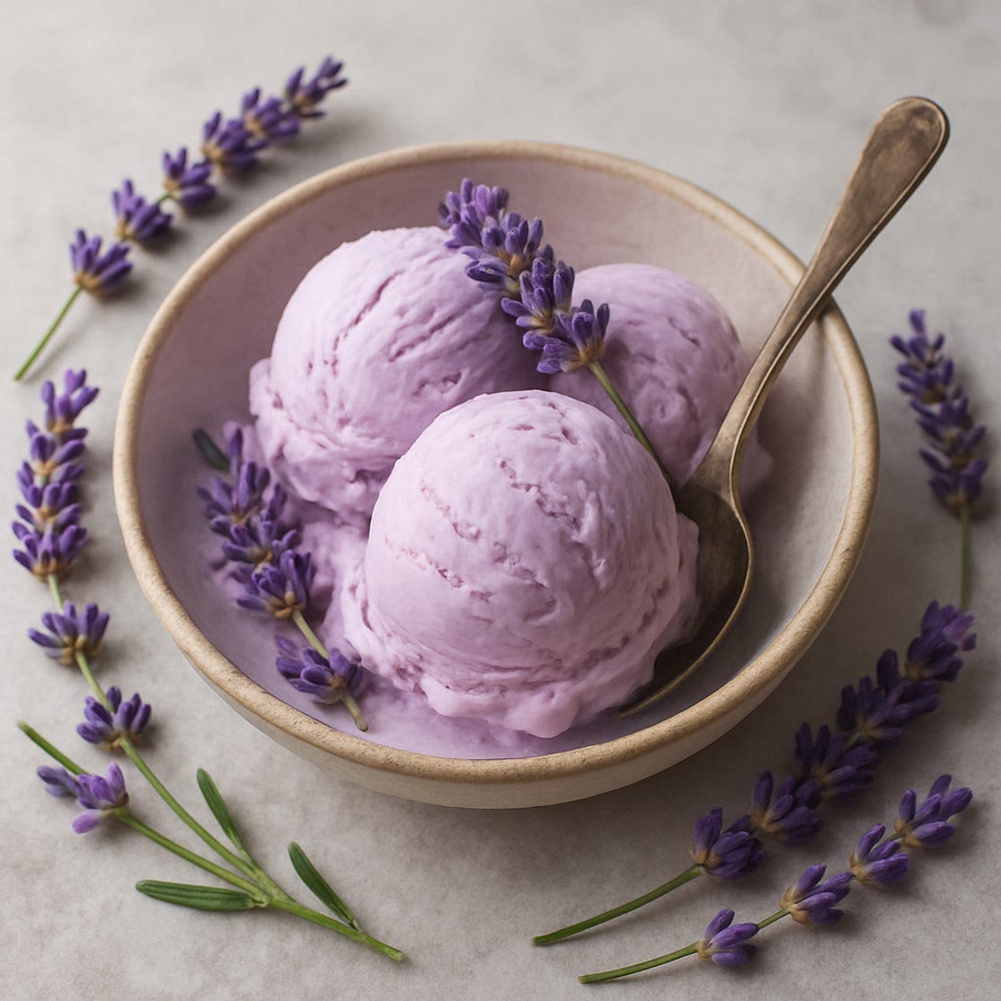 Lavendel Vanille-Eis