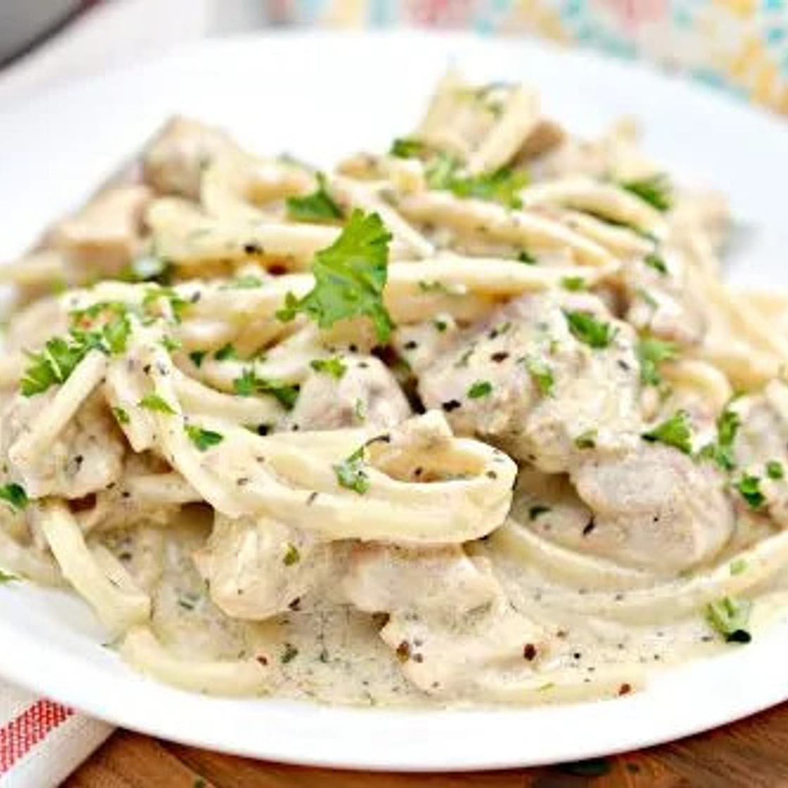 Keto Chicken Alfredo with Palmini Noodles