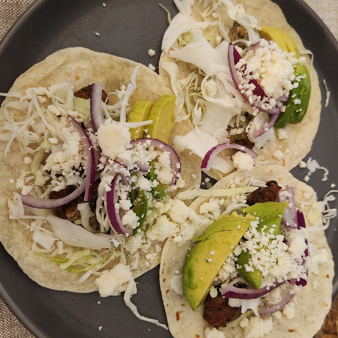 Chicken chimichurri tacos