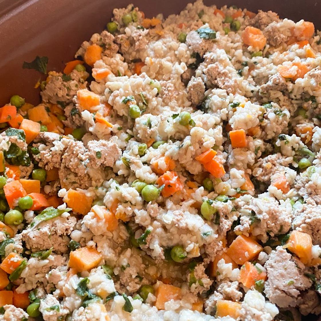 Homemade Dog Food in Slow Cooker