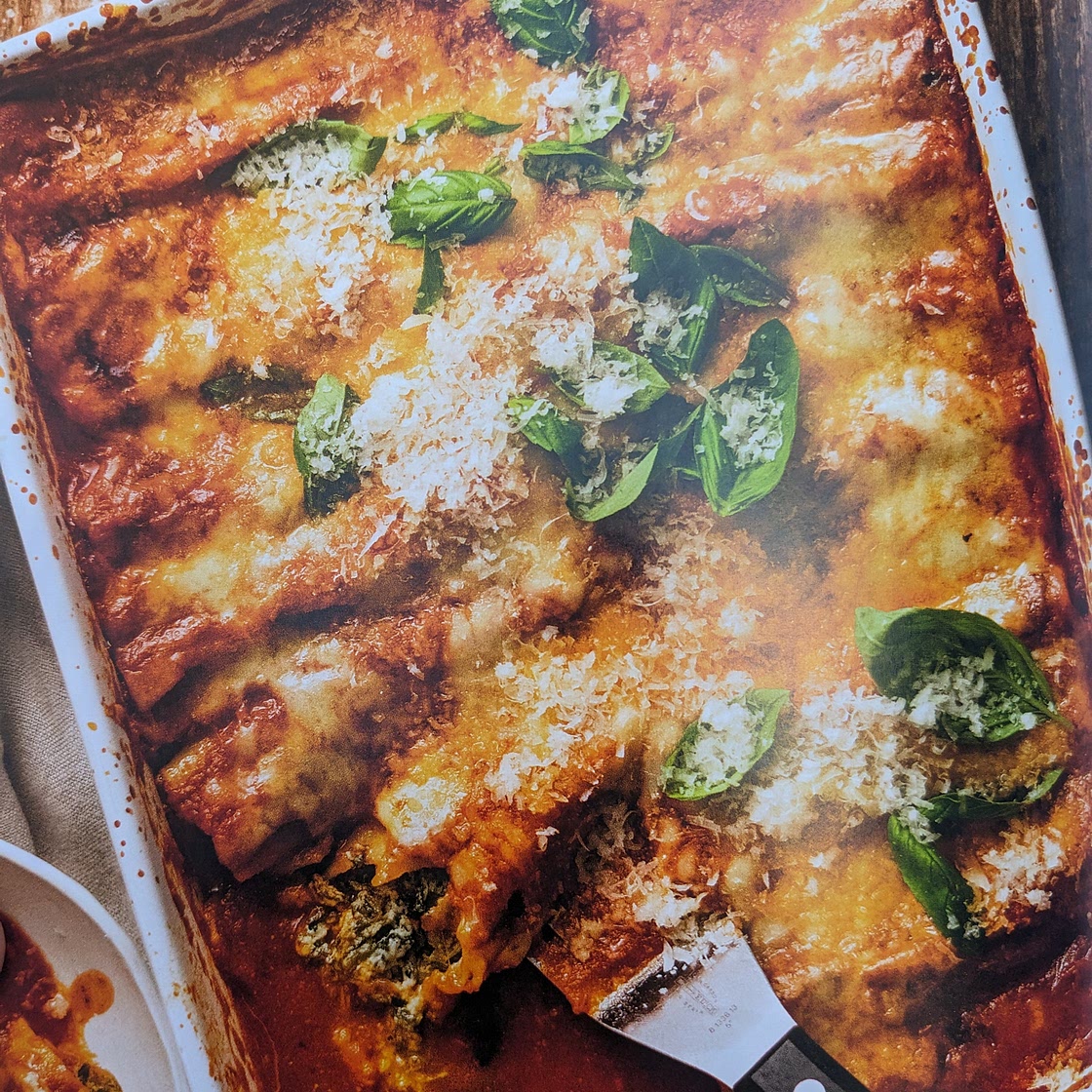Spinach & ricotta cannelloni
