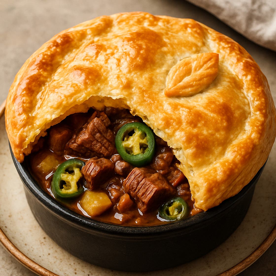 Brisket Jalapeno Pot Pie