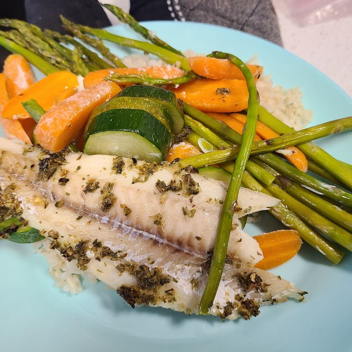 Healthy Sheet Pan Tilapia and Veggies + Meal-Prep