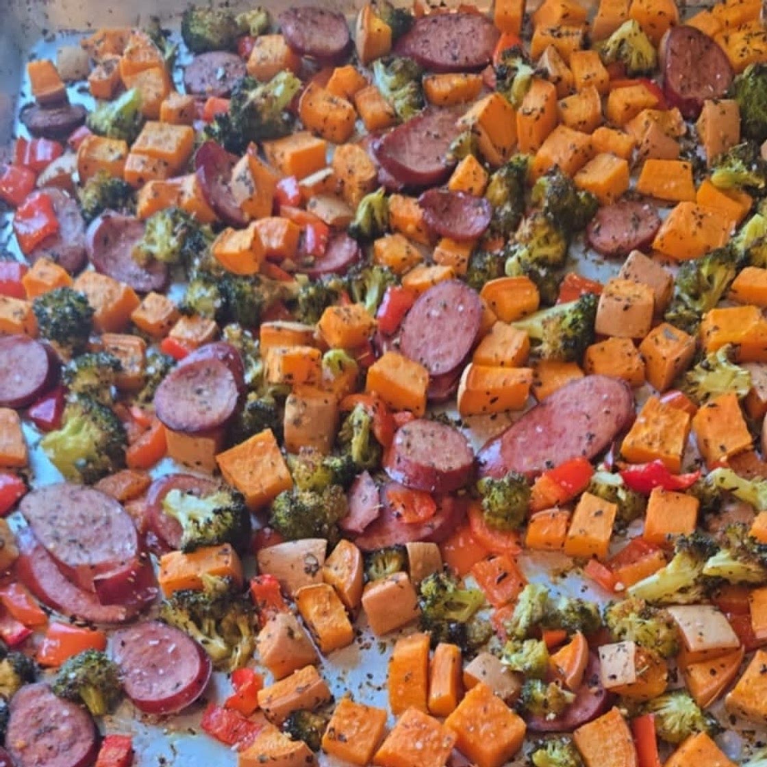 Healthy 20 Minute Sheet Pan Sausage and Veggies