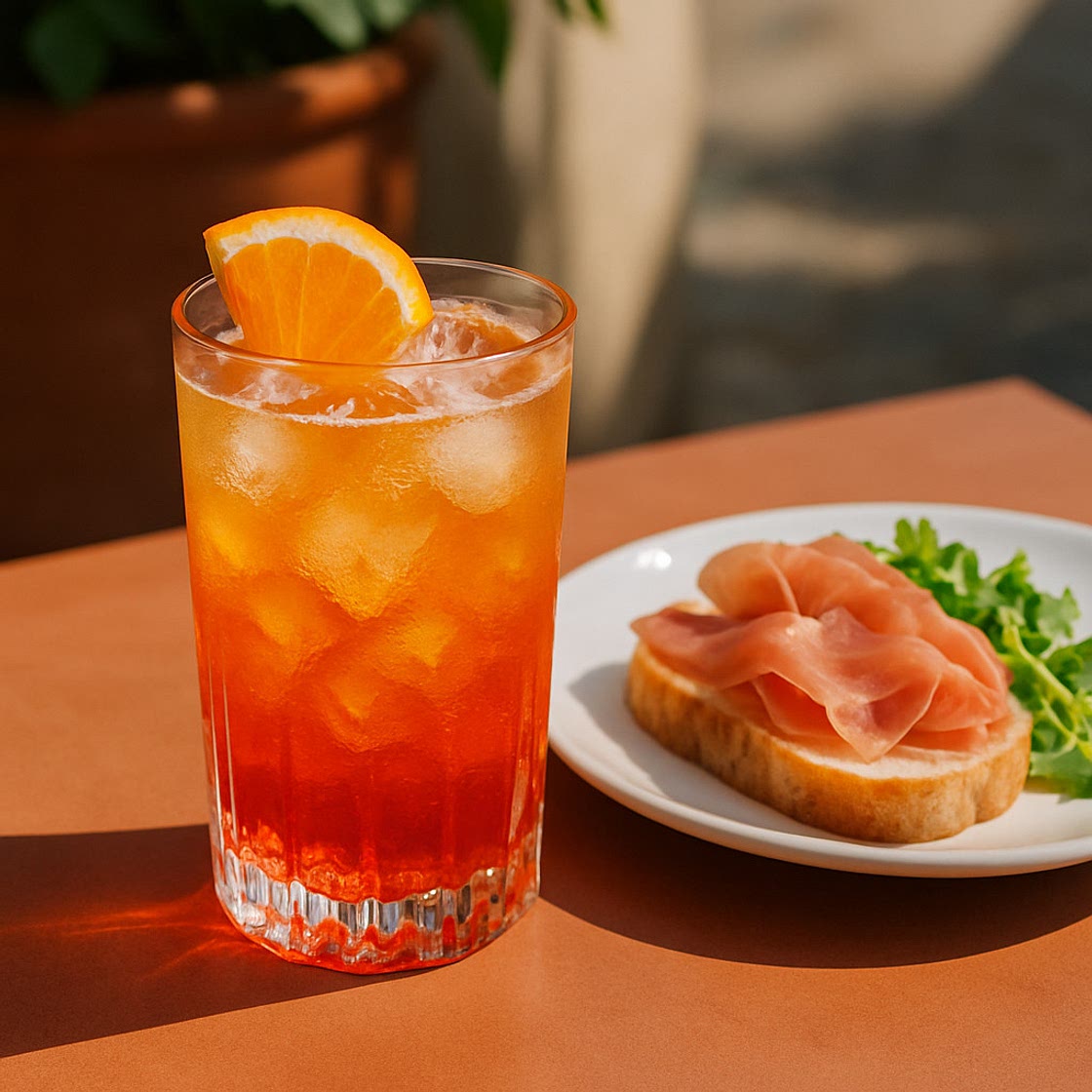 Italian Sunrise (Bitter-Aperitif & Ginger Ale)