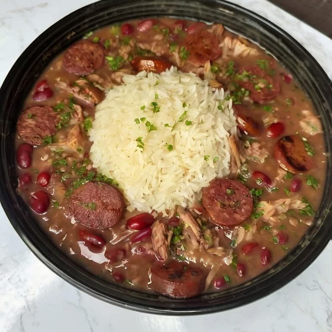 Louisiana Red Beans and Rice with Smoked Sausage