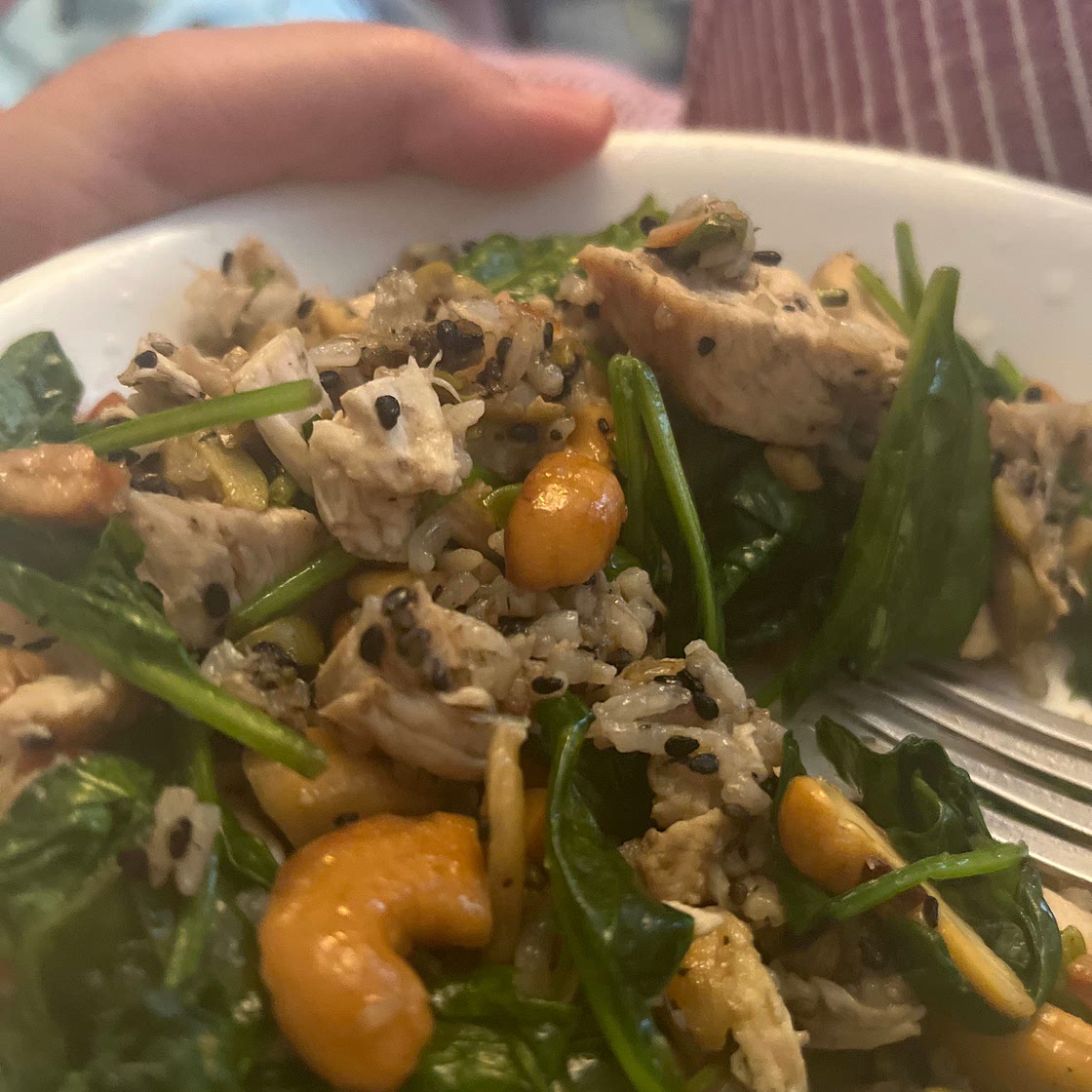 Brown rice chicken bowl