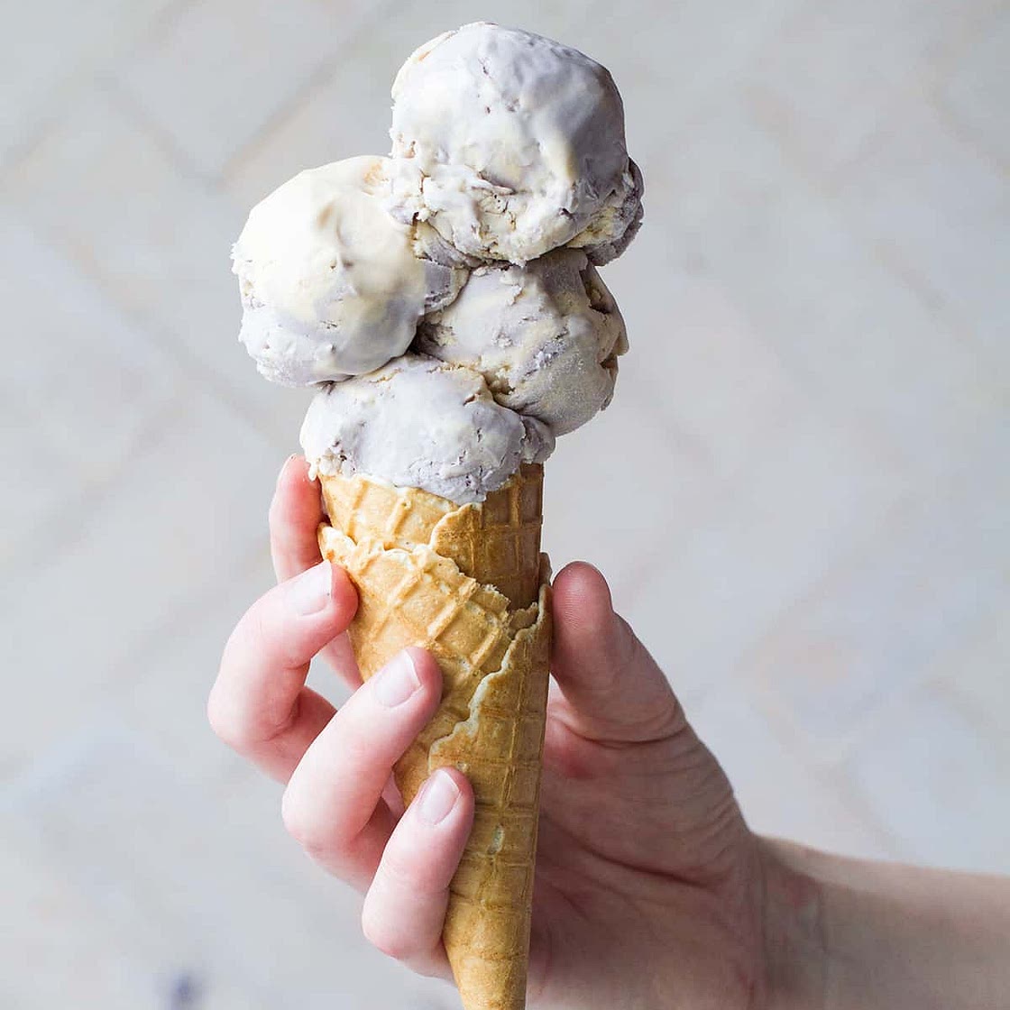 Earl Grey Ice Cream with Lavender (No-Churn)