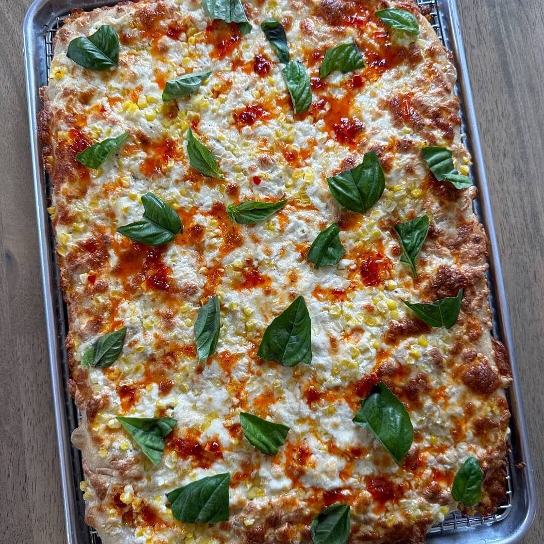 Corn Sheet Pan Pizza