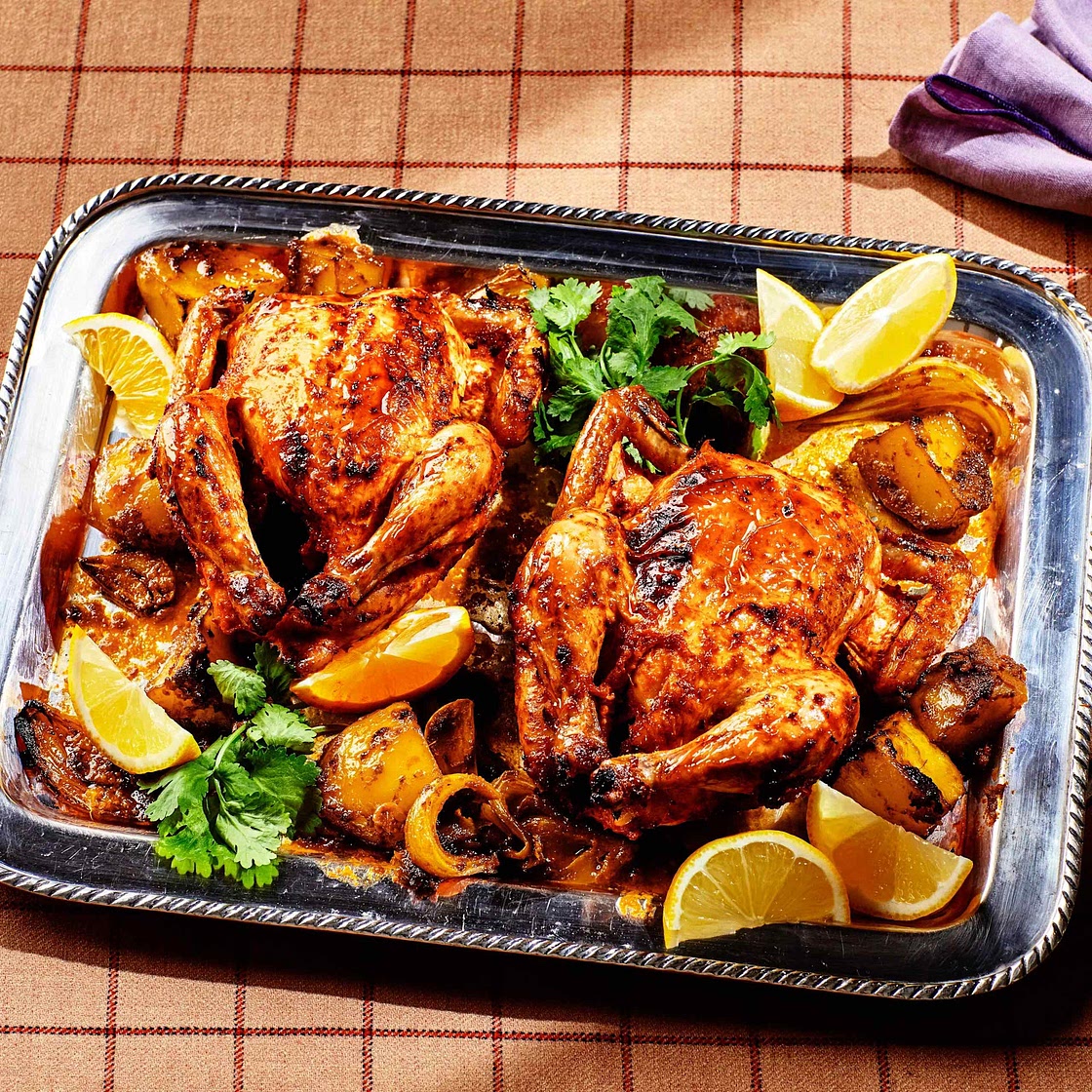 Fiery game Hens with Scallions (kadipatte Chi Murghi)