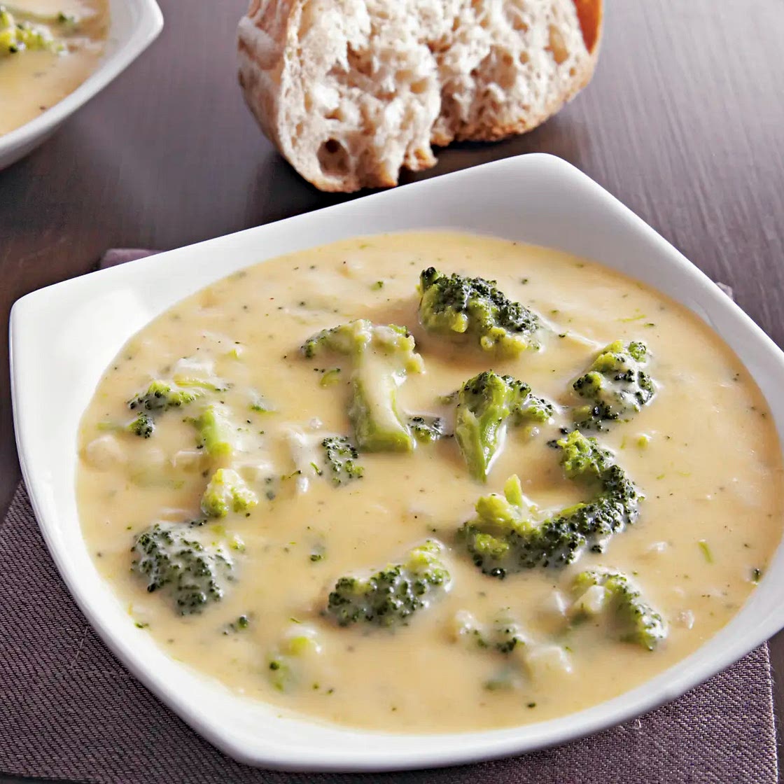 Slow-Cooker Three Cheese Broccoli Soup