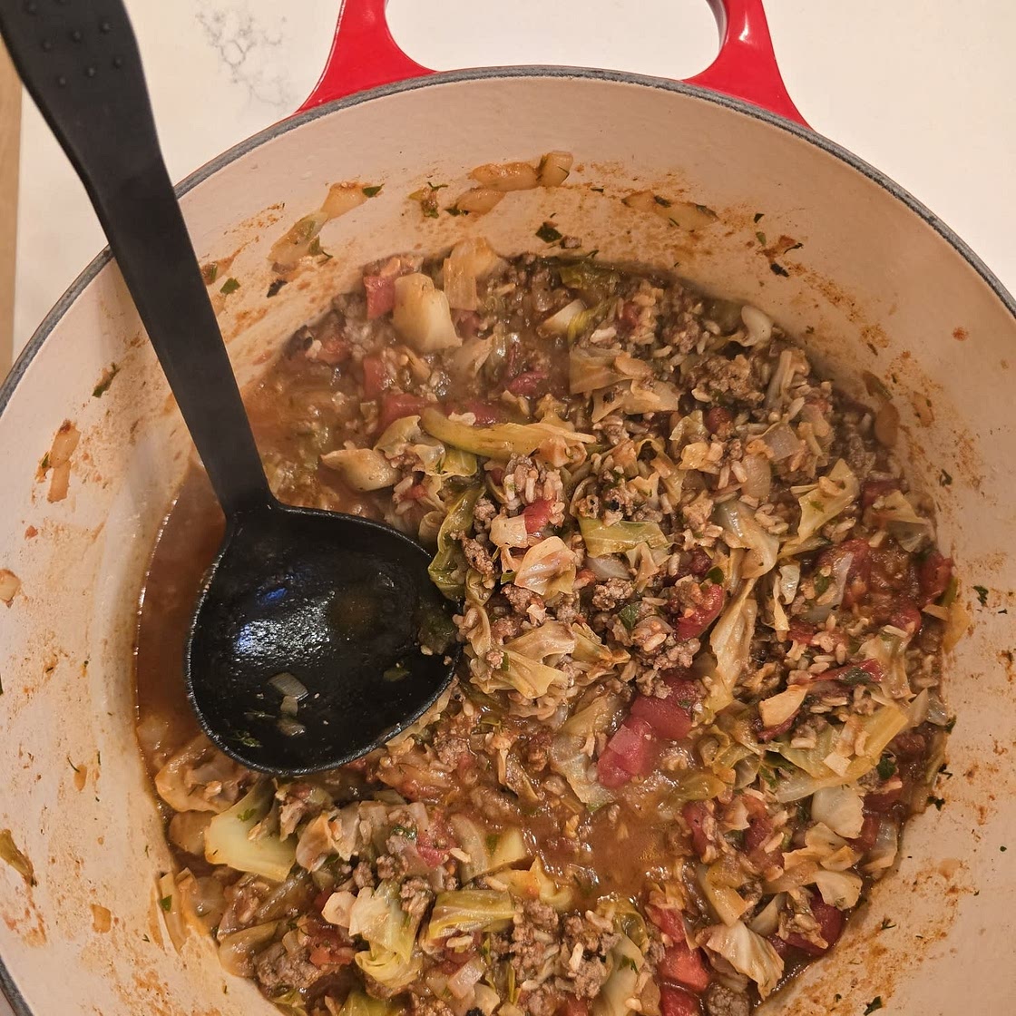 Mediterranean-Style Unstuffed Cabbage Rolls