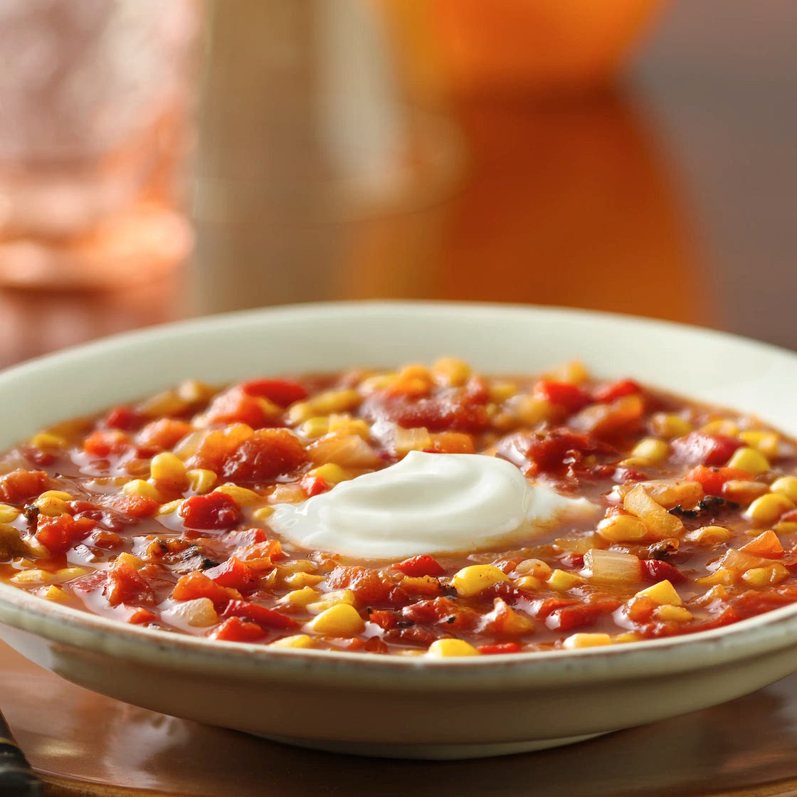 Mexican Roasted-Corn and Red Pepper Soup