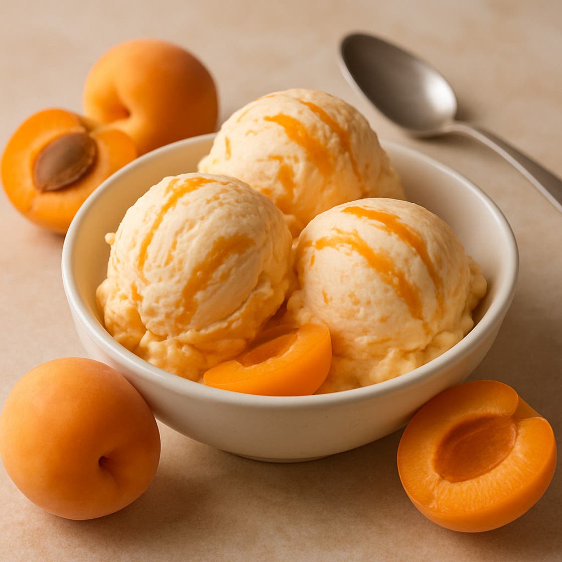 Eiscreme Aprikose