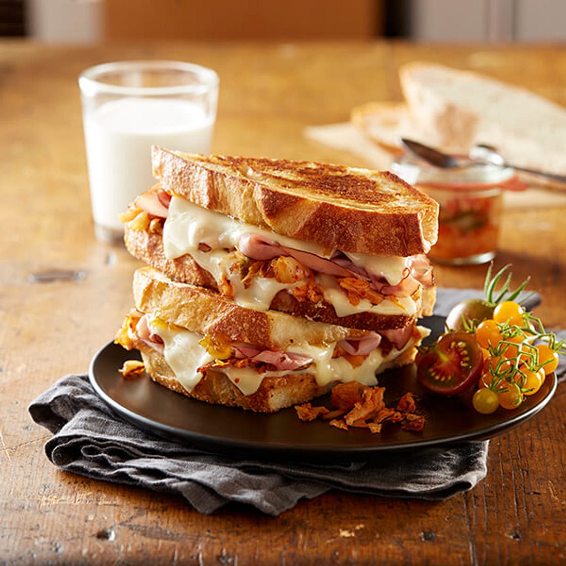 Kimchi Grilled Cheese Sandwich