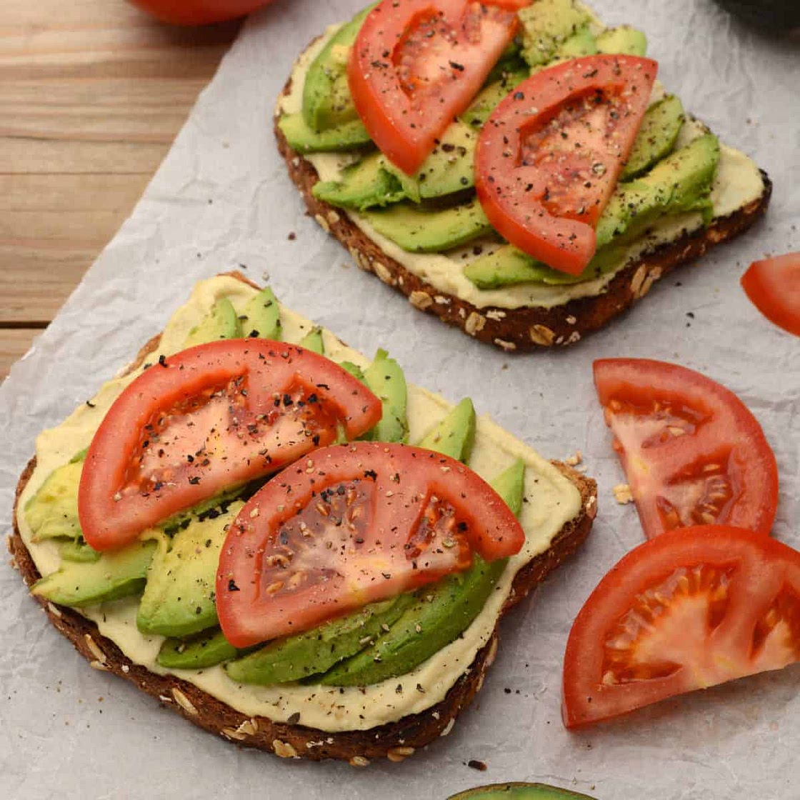Hummus and Avocado Toast