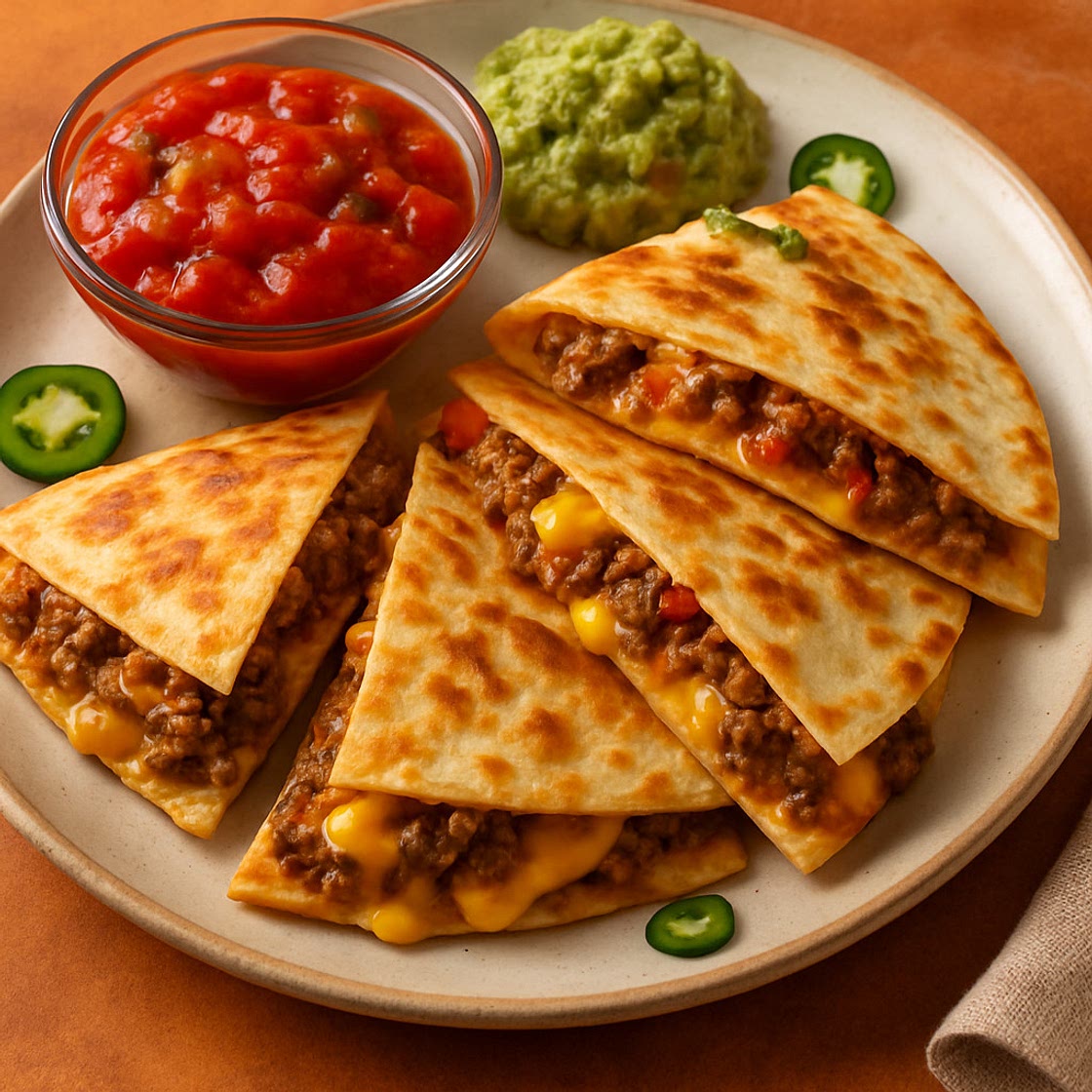 Armstrong Tex Mex Cheesy Beef Quesadillas