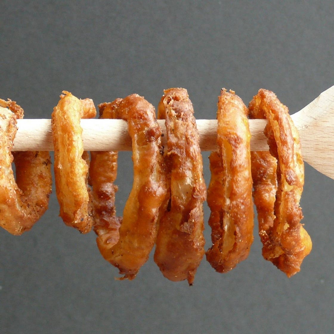 Buttermilk Pancake Batter Onion Rings with Wasabi-Garlic Mayo