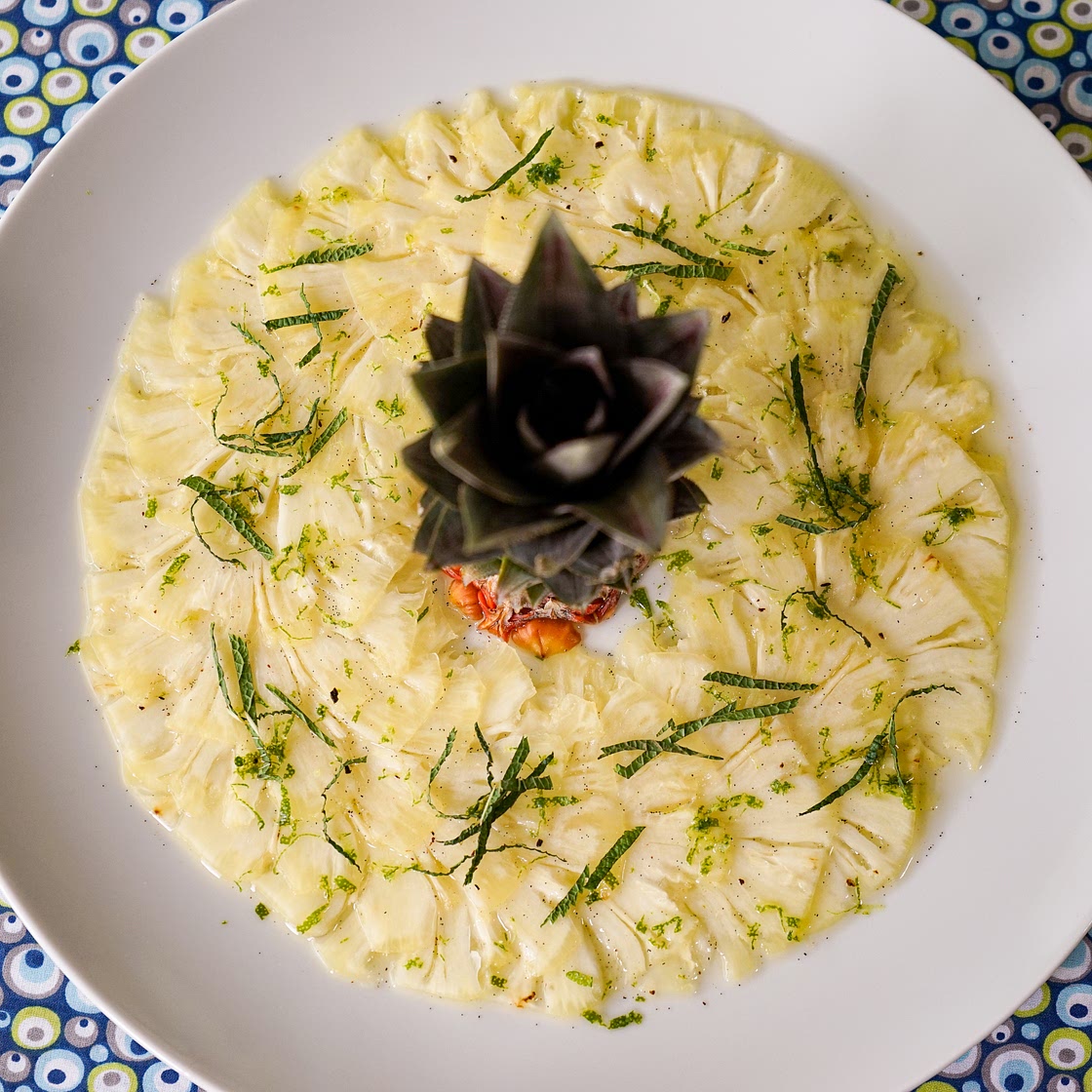 Carpaccio d'ananas exotique