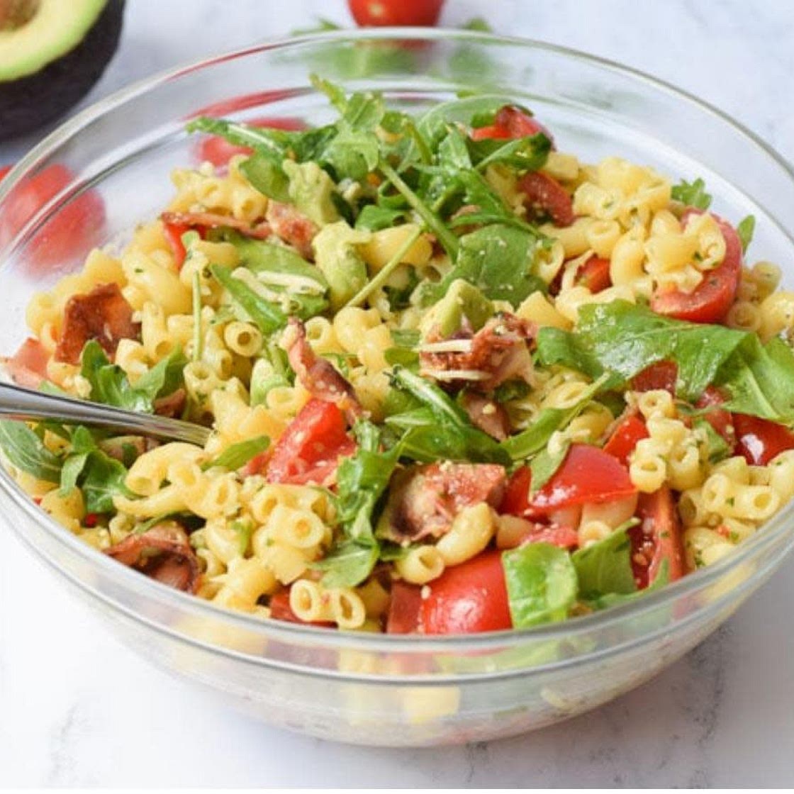 Gazpacho Meatball Pasta Salad