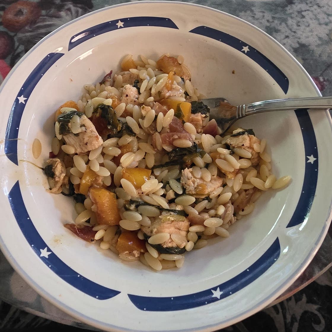 Lemon Basil Orzo with Chicken