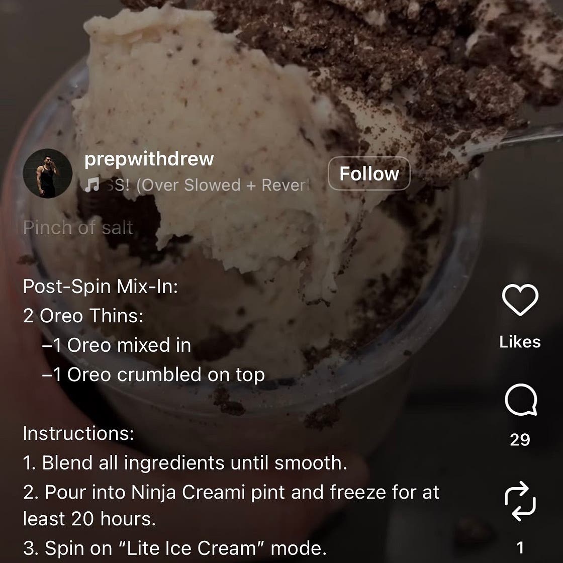 Oreo Cheesecake Protein Ice Cream 