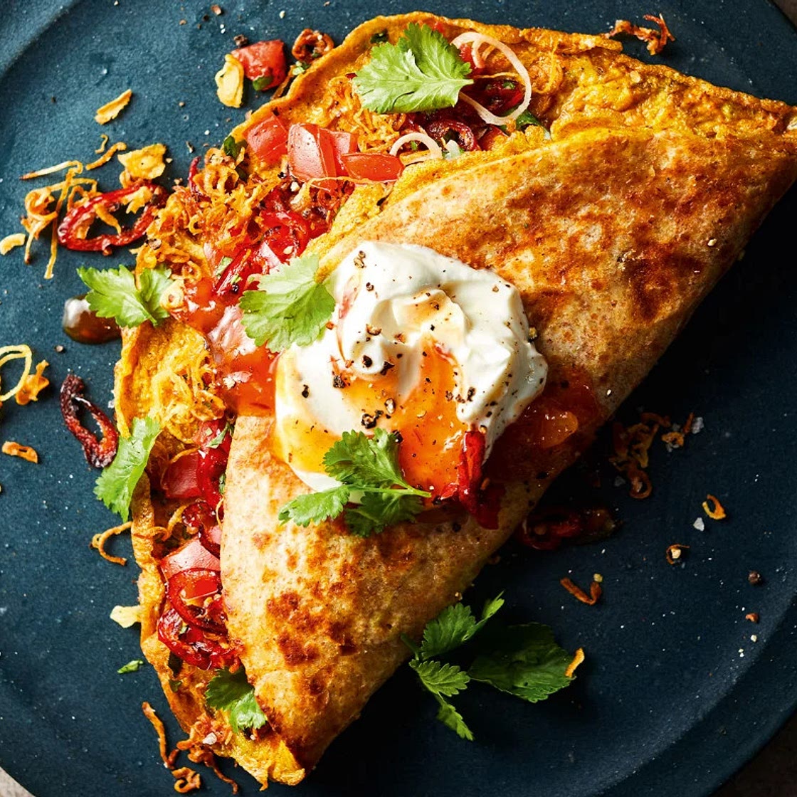 Parsnip & carrot masala omelette