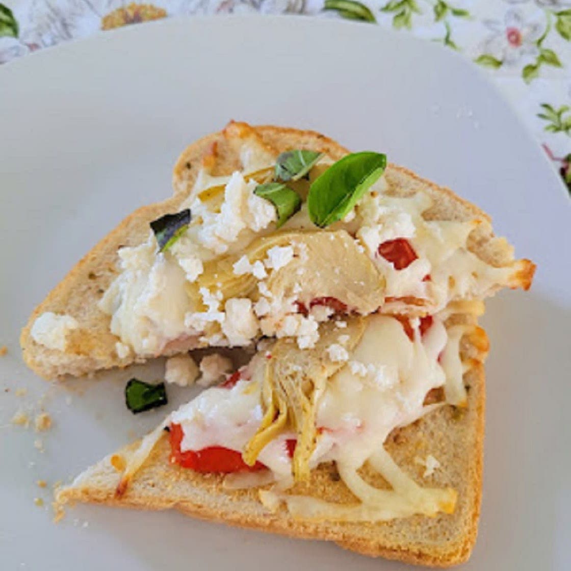 Summer Tomato Cheese Toasts