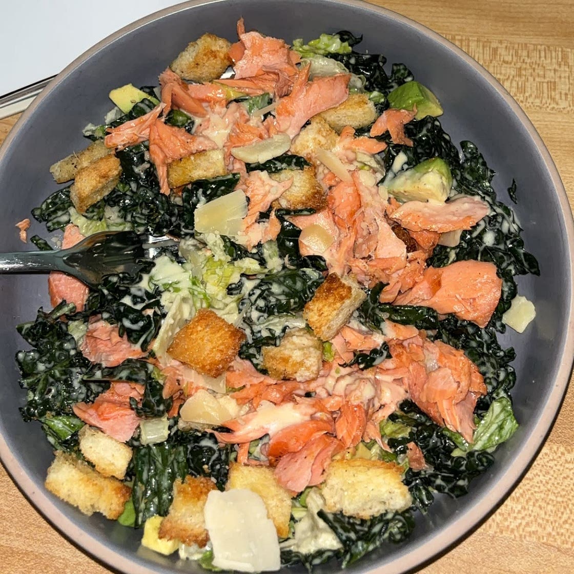 Kale Caesar with House Dressing and Sourdough Croutons
